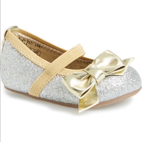 Stuart Weitzman glitter bow flats - Picture 1 of 4